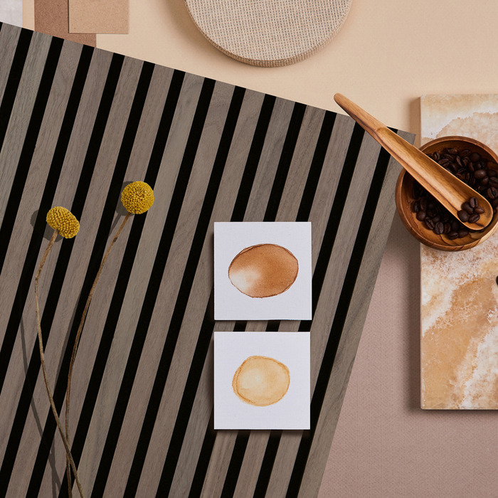 Akustikpanel Walnut 22 x 605 x 2440 mm Fibrotech